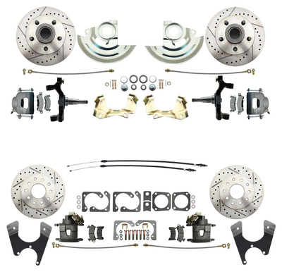 1964-1972 GM A Body (Chevelle, GTO, Cutlass) 2" Drop Front & Rear Disc Brake Conversion Wheel Kit #3