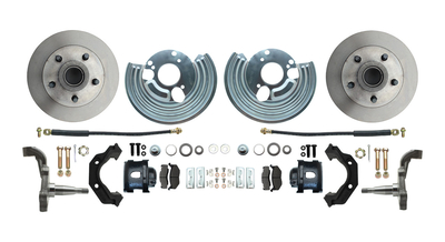 1962-1972 Mopar B&E Body Standard Disc Brake Conversion Kit w/ Powder Coated Black Calipers