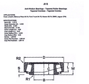 A13 Bearing See Description for Fitment