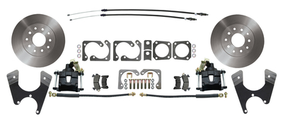 1964-1972 GM A Body 10/12 Rear Disc Brake Conversion Kit w/Standard Rotors & Black Powder Coated Calipers