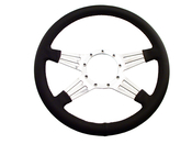 14" 4-Spoke Leather Wrapped Steering Wheel