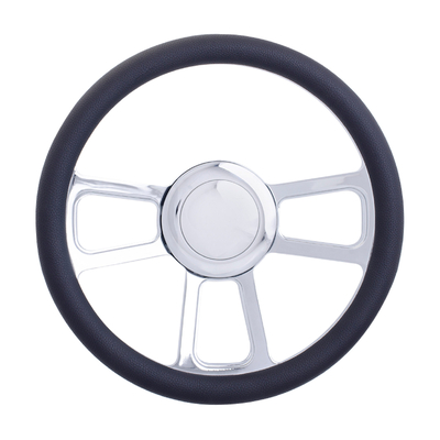 14″ Chrome Billet “T” Style Steering Wheel Kit