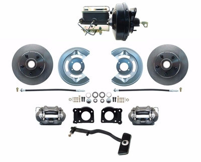 1967-1969 Ford Mustang Power Front Disc/Drum Brake Booster & Wheel Conversion Kit #1 (AUTOMATICS)