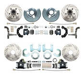 1962-1972 Mopar B&E Body High Performance Disc Brake Conversion Kit w/ Powder Coated Black Calipers