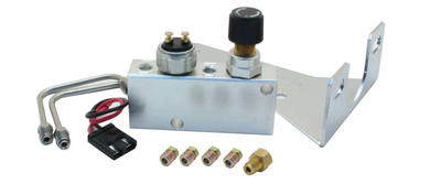 Adjustable Proportioning Valve + Distribution Block, Chrome Mounting Bracket & 9/16 & 1/2 Lines